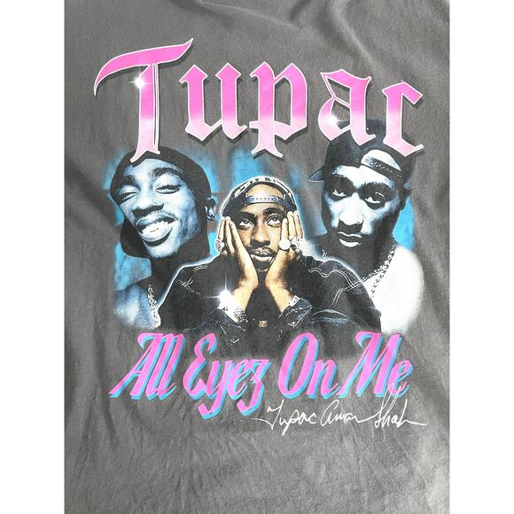 Tupac All Eyez On Me Rap Tee Shirt Gray XL Hip Hop Bravado - Picture 5 of 6